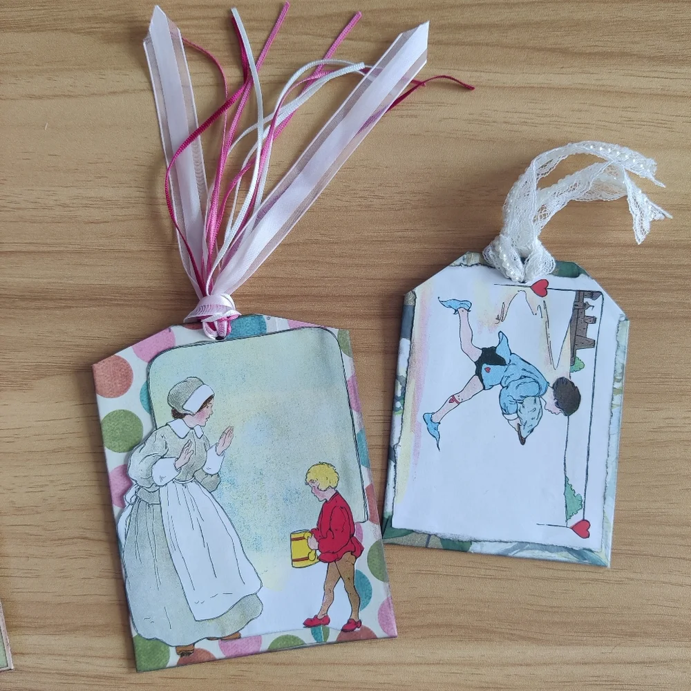 ​Vintage Storybook Junk Journal Folio  - Handmade Ephemera Kit